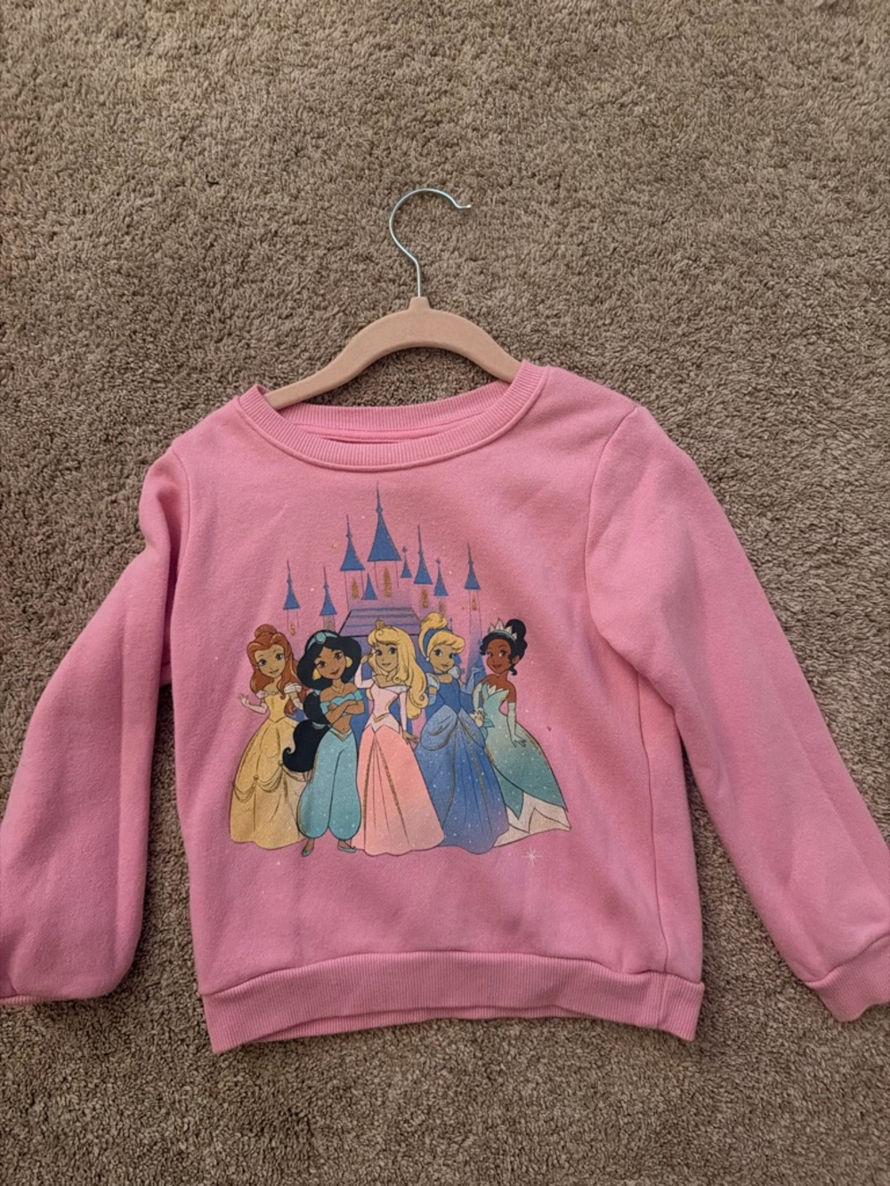 Disney Pink Girls Princess Castle Sweatshirt